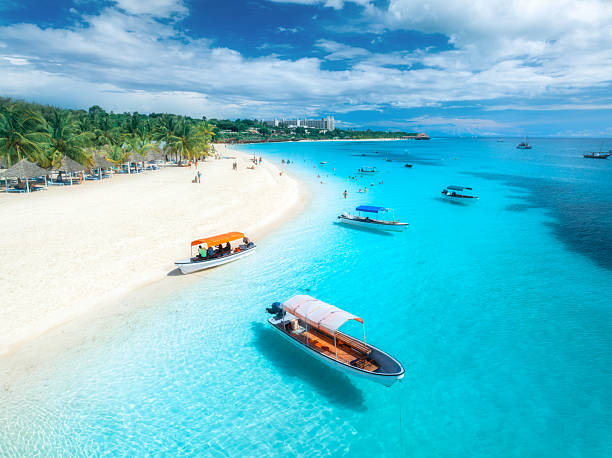Boats on the reef edge