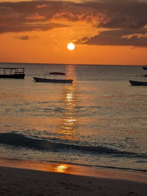 Sunset over the fishing boats